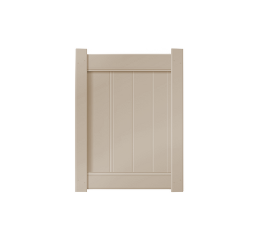 3' x 4' Sandstone Single Swing Vinyl Gate For Vinyl Fences