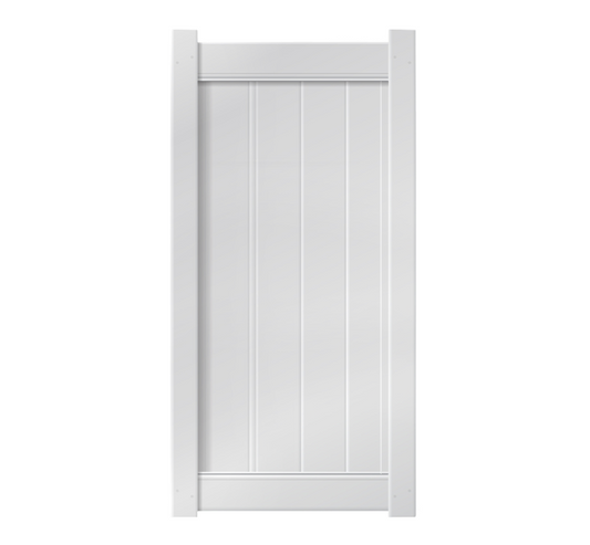 3' x 6' White Single Swing Vinyl Gate For Vinyl Fences