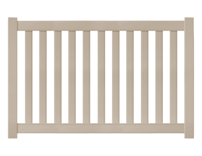 [Price Per Foot - K-17] 4' Tall Closed Picket Fence with 3" Air Space For Vinyl Fences