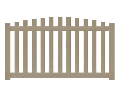 [AFC-016] 4' Tall x 6' Wide Overscallop Picket Fence with 3" Air Space For Vinyl Fences