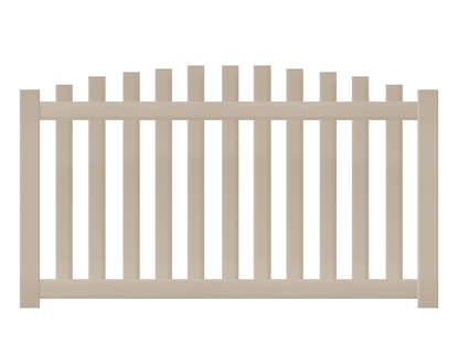 [AFC-016] 4' Tall x 6' Wide Overscallop Picket Fence with 3" Air Space For Vinyl Fences