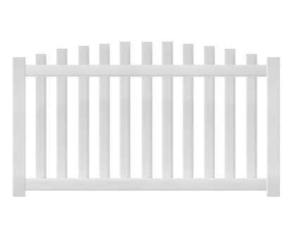 [AFC-016] 4' Tall x 6' Wide Overscallop Picket Fence with 3" Air Space For Vinyl Fences