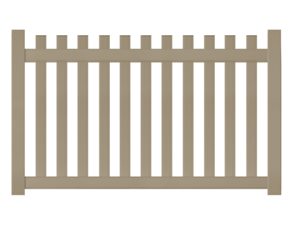 [K-15] 4' Tall x 6' Wide Picket Fence with 3" Air Space For Vinyl Fences