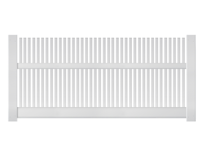 [K-55] 4' Tall x 8' Wide Straight Routed Picket Fence with 1" Air Space For Vinyl Fences