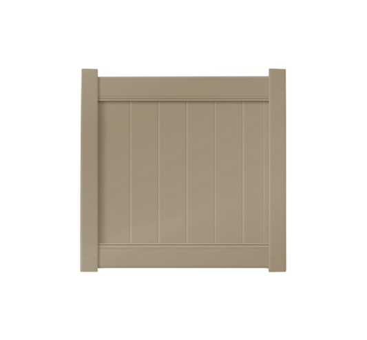 4' x 4' Khaki Single Swing Vinyl Gate For Vinyl Fences