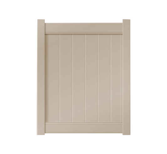 4' x 5' Sandstone Single Swing Vinyl Gate For Vinyl Fences