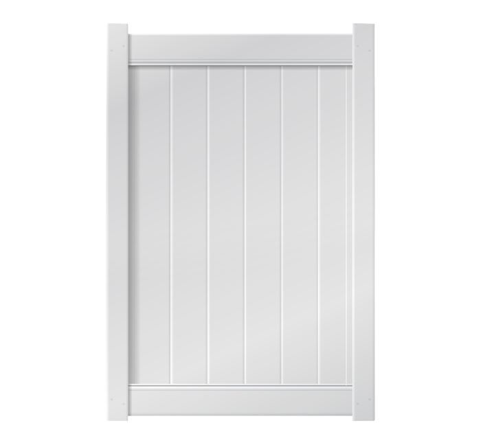 6' Tall x 4' Wide Single Swing Vinyl Gate For Vinyl Fences (AFC-6COS)