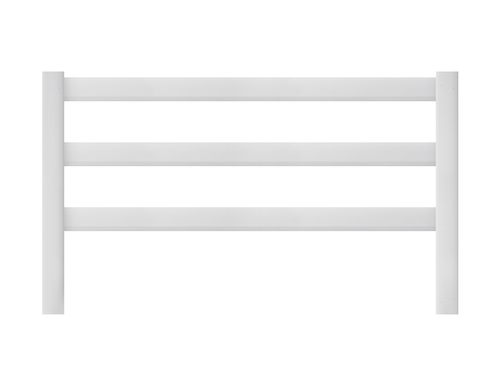 8' x 5' Ranch Rail Double Drive Vinyl Fence Gate White (K-19A)