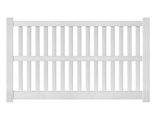 [Price Per Foot - AFC-014] 5' Tall Closed Picket Fence with 3" Air Space For Vinyl Fences