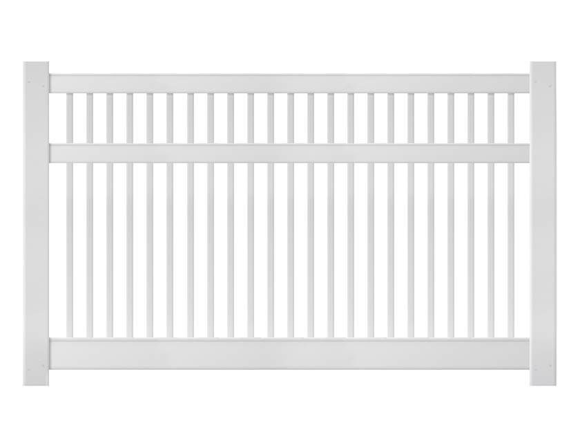 [Price Per Foot - AFC-007] 5' Tall Closed Picket Pool Fence with 2-1/2" Air Space For Vinyl Fences