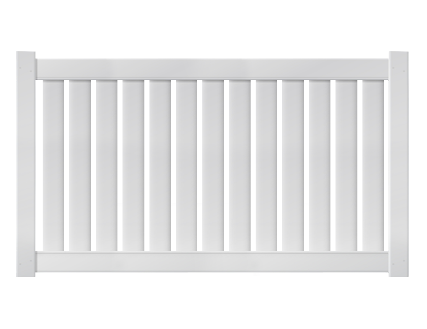 [Price Per Foot - AFC-C32] 5' Tall Semi Privacy Vinyl Fence