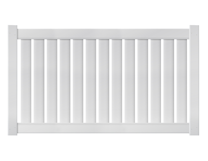 [Price Per Foot - AFC-C32] 5' Tall Semi Privacy Vinyl Fence