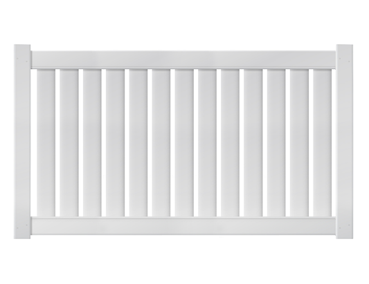 [Price Per Foot - AFC-C32] 5' Tall Semi Privacy Vinyl Fence