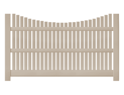 [Price Per Foot - AFC-003] 5' Tall Underscallop Fence with 5/8" Air Space For Vinyl Fences