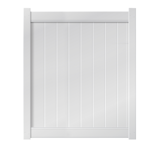 5' x 6' White Single Swing Vinyl Gate For Vinyl Fences