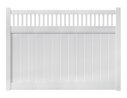 [AFC-018] 6' Tall x 8' Wide Privacy Fence with Picket Accent For Vinyl Fences