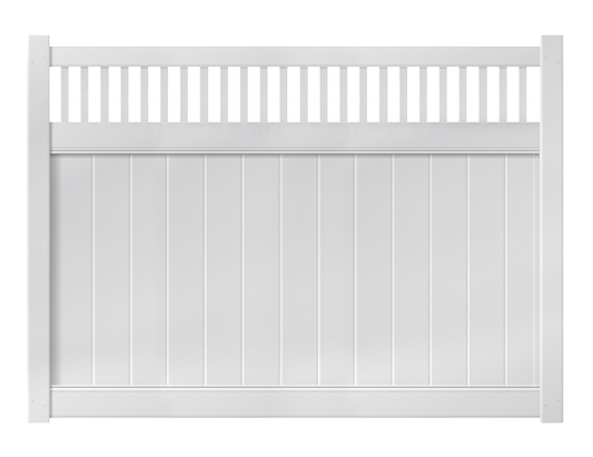 [Price Per Foot - AFC-018] 6' Tall Privacy Fence with Picket Accent For Vinyl Fences