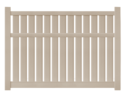 [Price Per Foot - AFC-034] 6' Tall Semi Private Fence with 3 Rails For Vinyl Fences