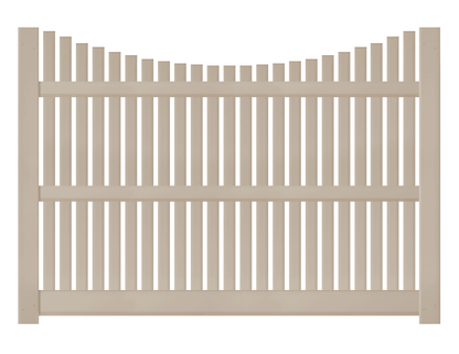 [AFC-013] 6' Tall x 8' Wide Underscallop Fence with 1" Air Space For Vinyl Fences