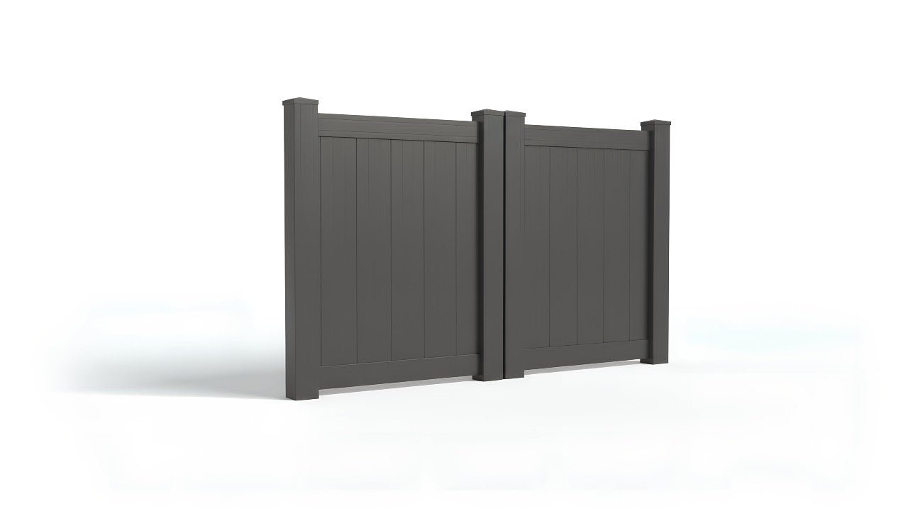 4' Tall x 6' Wide Double Drive Swing Vinyl Gate For Vinyl Privacy Fences (AFC-001)