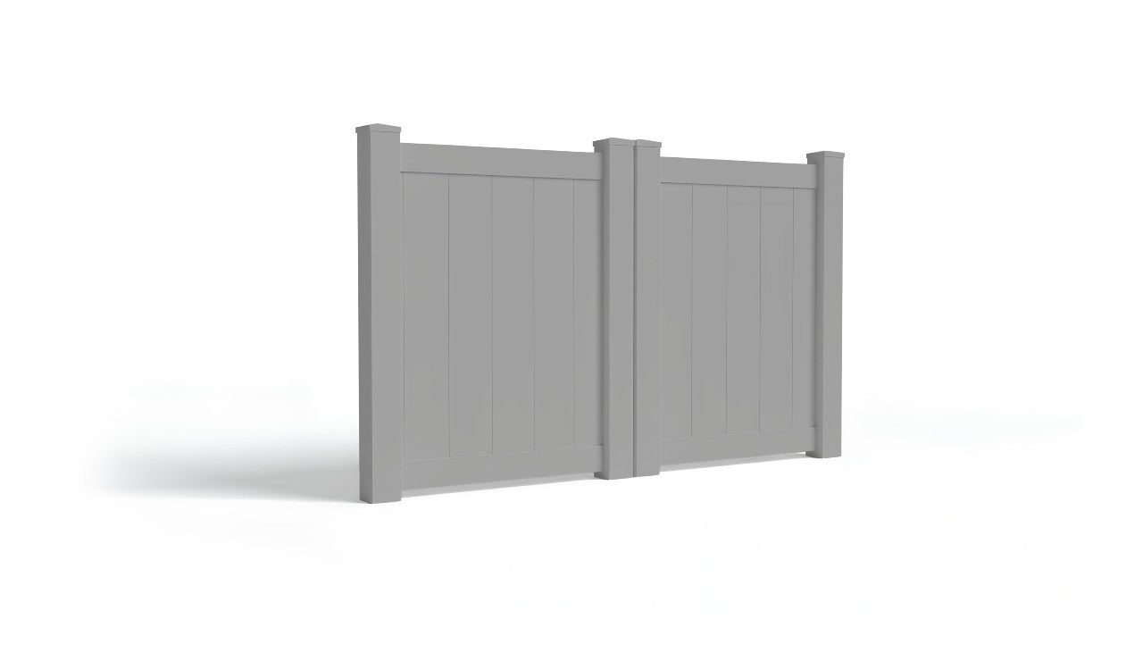 4' Tall x 6' Wide Double Drive Swing Vinyl Gate For Vinyl Privacy Fences (AFC-001)