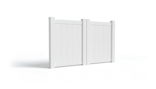 4' Tall x 6' Wide Double Drive Swing Vinyl Gate For Vinyl Privacy Fences (AFC-001)