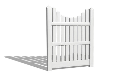 5' Tall x 4' Wide Single Swing Vinyl Gate For Vinyl Fences (AFC-003)