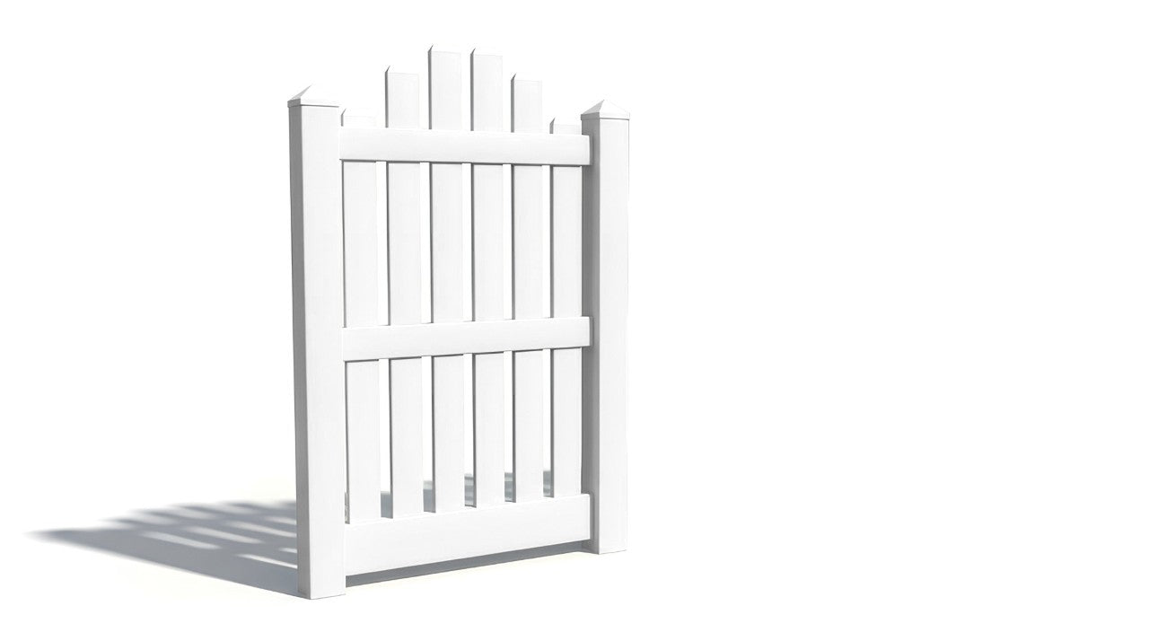 5' Tall x 3' Wide Single Swing Vinyl Gate For Vinyl Fences (AFC-004)