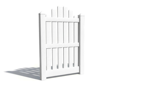 5' Tall x 3' Wide Single Swing Vinyl Gate For Vinyl Fences (AFC-004)