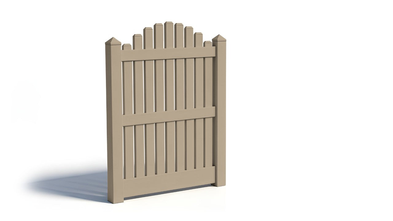 5' Tall x 4' Wide Single Swing Vinyl Gate For Vinyl Fences (AFC-004)
