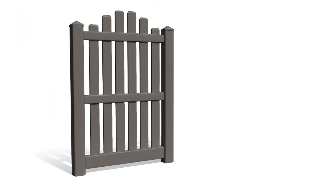 6' Tall x 3' Wide Single Swing Vinyl Gate For Vinyl Fences (AFC-012)