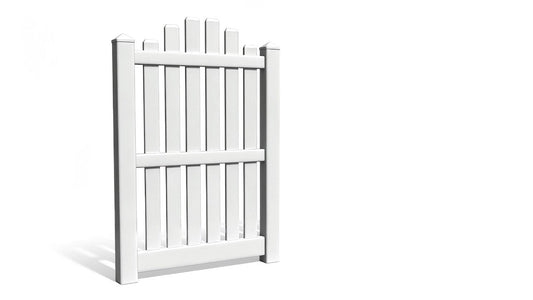 6' Tall x 3' Wide Single Swing Vinyl Gate For Vinyl Fences (AFC-012)