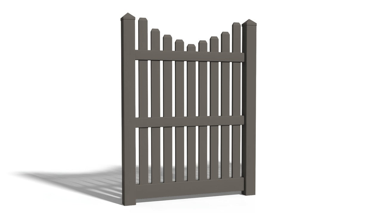 6' Tall x 4' Wide Single Swing Vinyl Gate For Vinyl Fences (AFC-013)