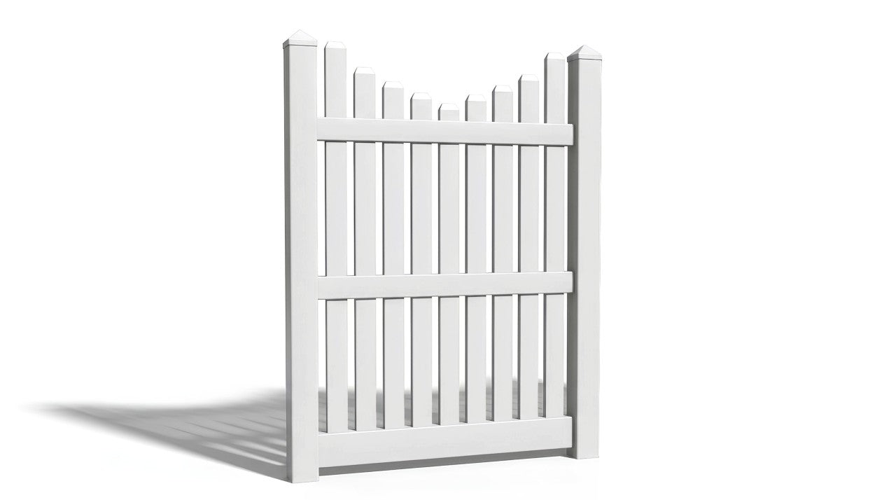 6' Tall x 4' Wide Single Swing Vinyl Gate For Vinyl Fences (AFC-013)