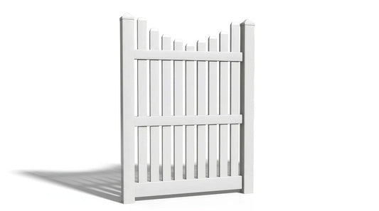 6' Tall x 4' Wide Single Swing Vinyl Gate For Vinyl Fences (AFC-013)