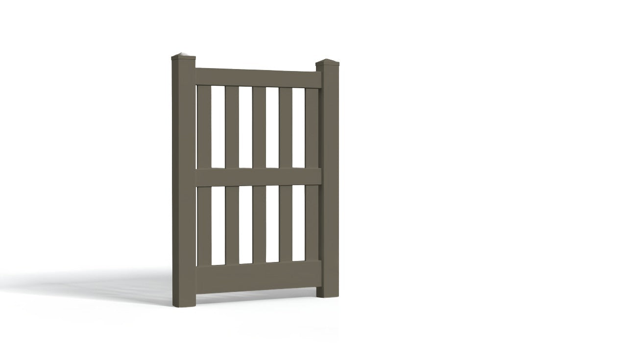 5' Tall x 3' Wide Single Swing Vinyl Gate For Vinyl Fences (AFC-014)