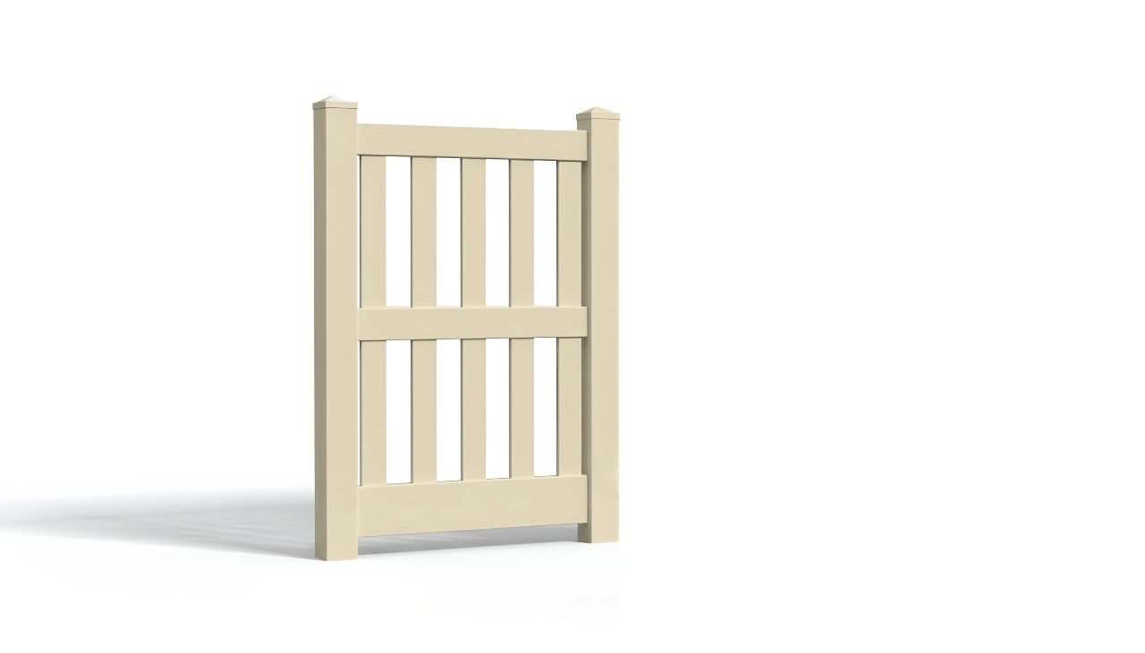 5' Tall x 3' Wide Single Swing Vinyl Gate For Vinyl Fences (AFC-014)