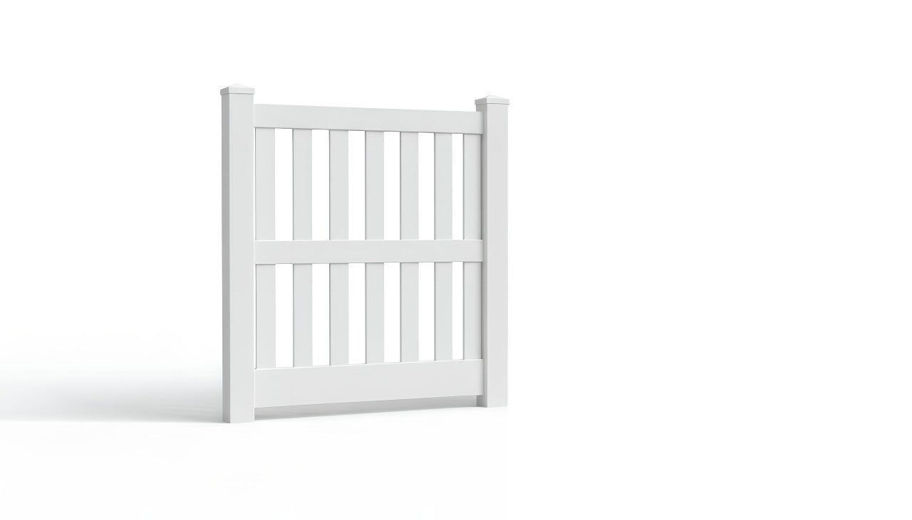 5' Tall x 4' Wide Single Swing Vinyl Gate For Vinyl Fences (AFC-014)