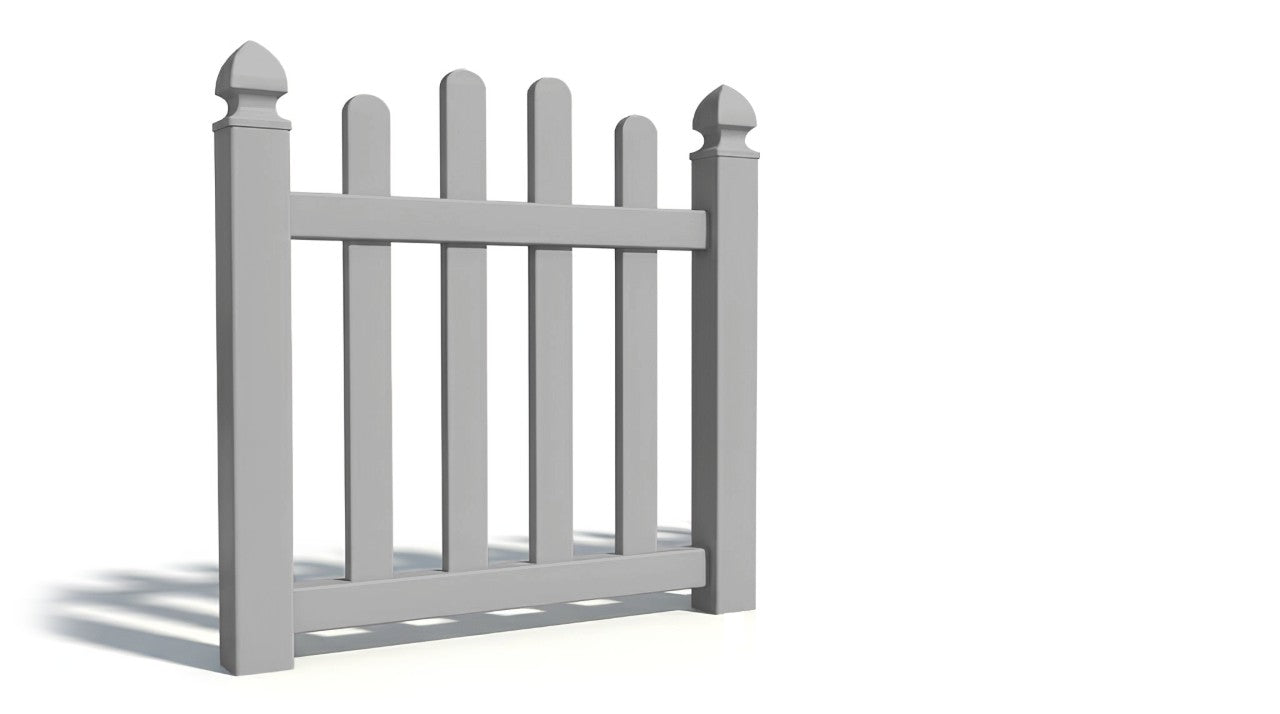 4' Tall x 3' Wide Single Swing Vinyl Gate For Vinyl Fences (AFC-016)