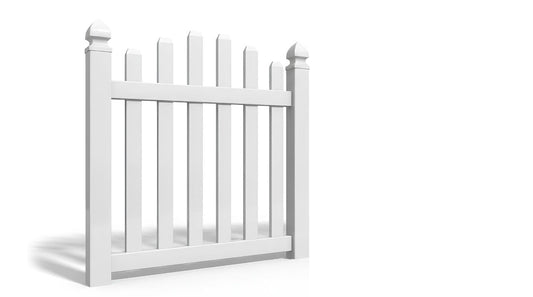 4' Tall x 4' Wide Single Swing Vinyl Gate For Vinyl Fences (AFC-016)