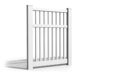 6' Tall x 3' Wide Single Swing Vinyl Gate For Vinyl Fences (AFC-017)