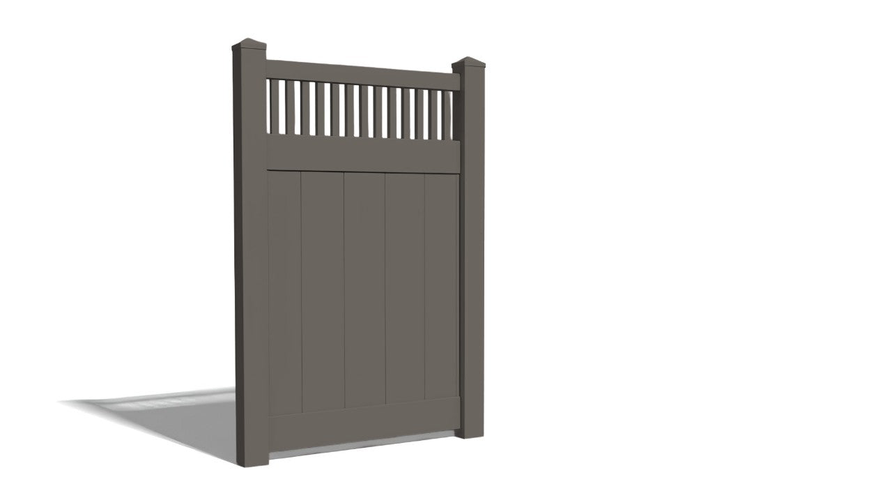 6' Tall x 4' Wide Single Swing Vinyl Gate For Vinyl Fences (AFC-018)