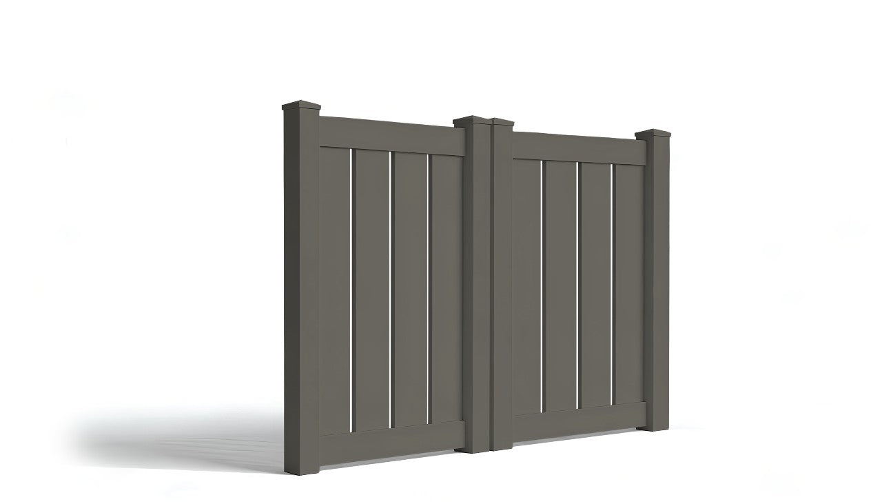 4' Tall x 6' Wide Double Drive Swing Vinyl Gate For Vinyl Fences (AFC-0304)