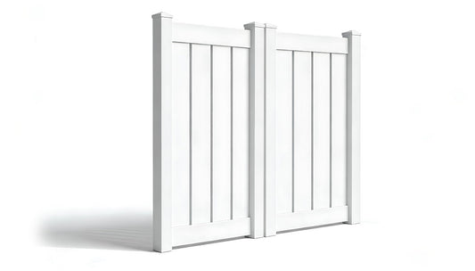 6' Tall x 6' Wide Double Drive Swing Vinyl Gate For Vinyl Fences (AFC-C62)