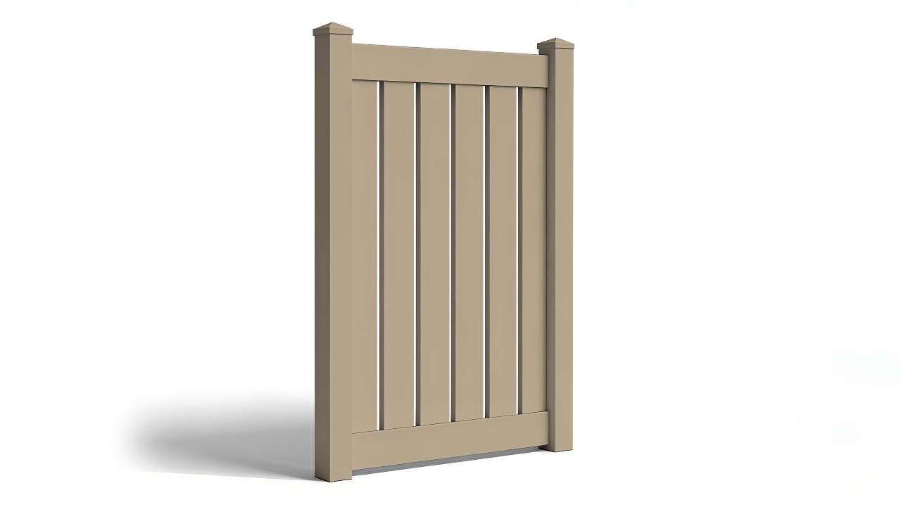 6' Tall x 4' Wide Single Swing Vinyl Gate For Vinyl Fences (AFC-030)
