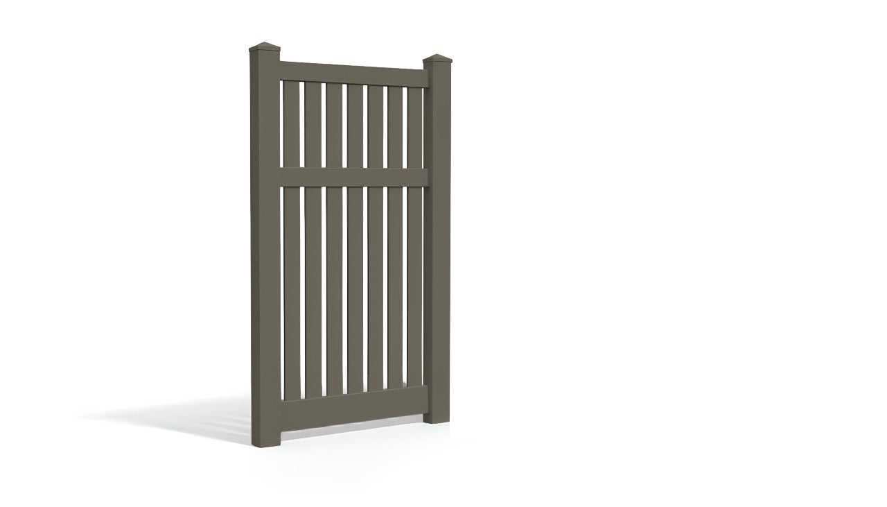 6' Tall x 3' Wide Single Swing Vinyl Gate For Vinyl Fences (AFC-034)