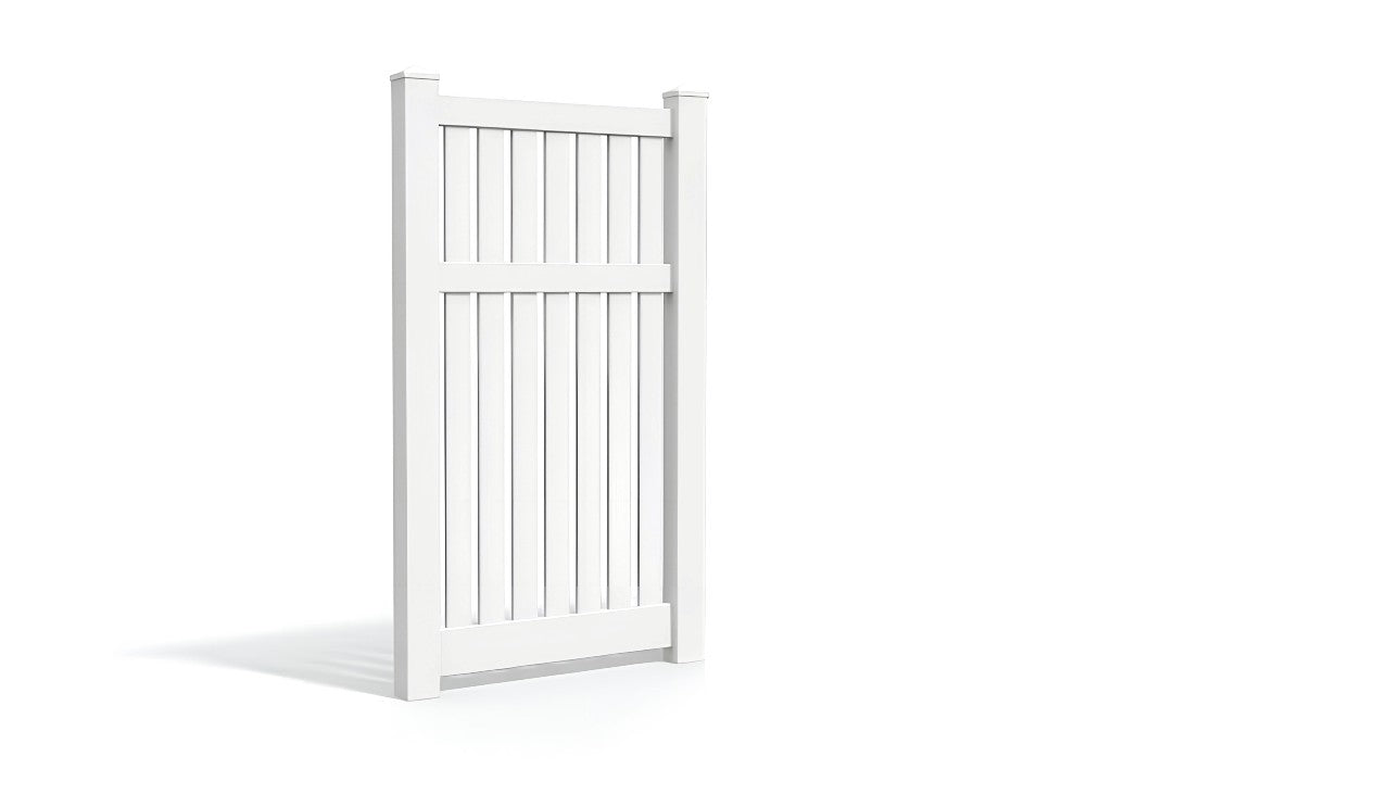 6' Tall x 3' Wide Single Swing Vinyl Gate For Vinyl Fences (AFC-034)