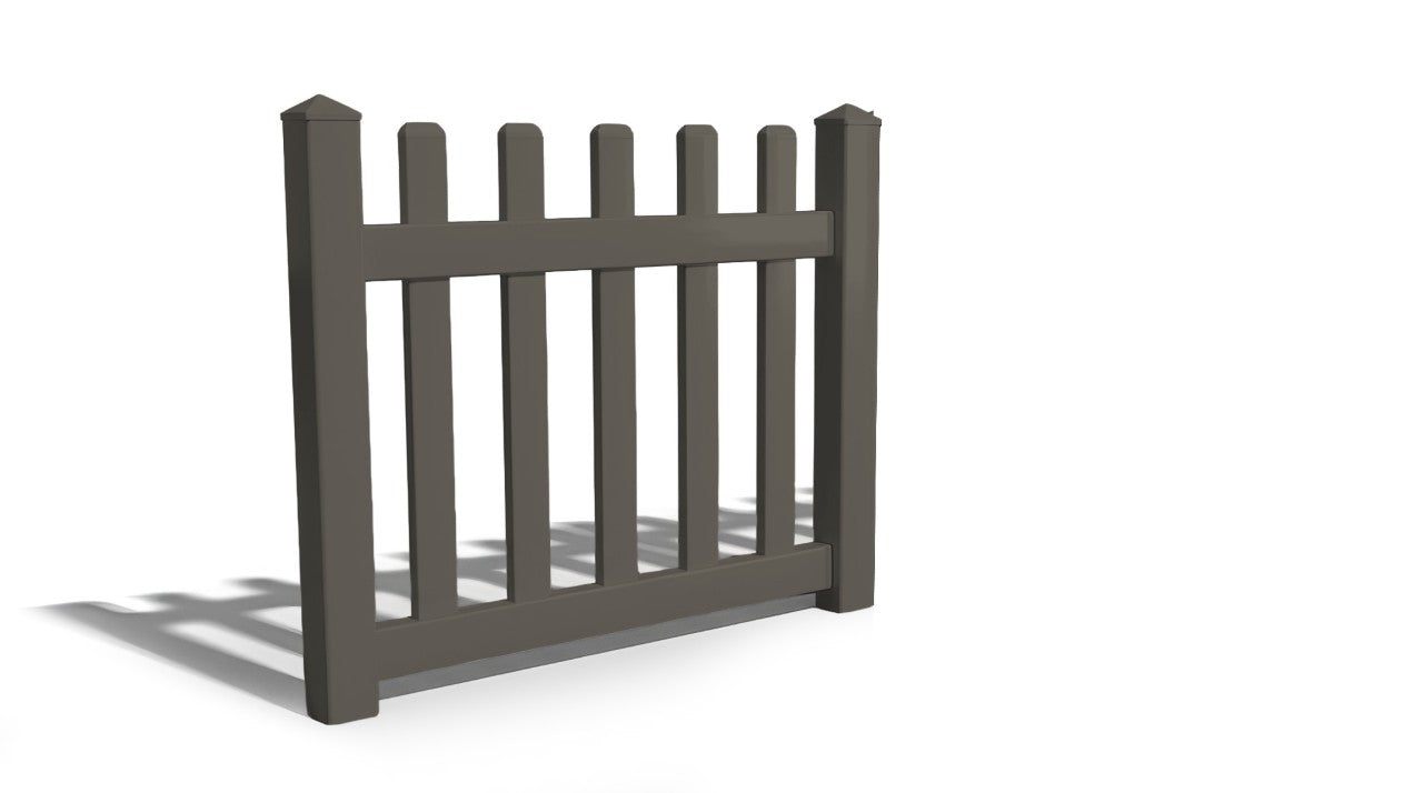3' Tall x 4' Wide Single Swing Vinyl Gate For Vinyl Fences (AFC-11)