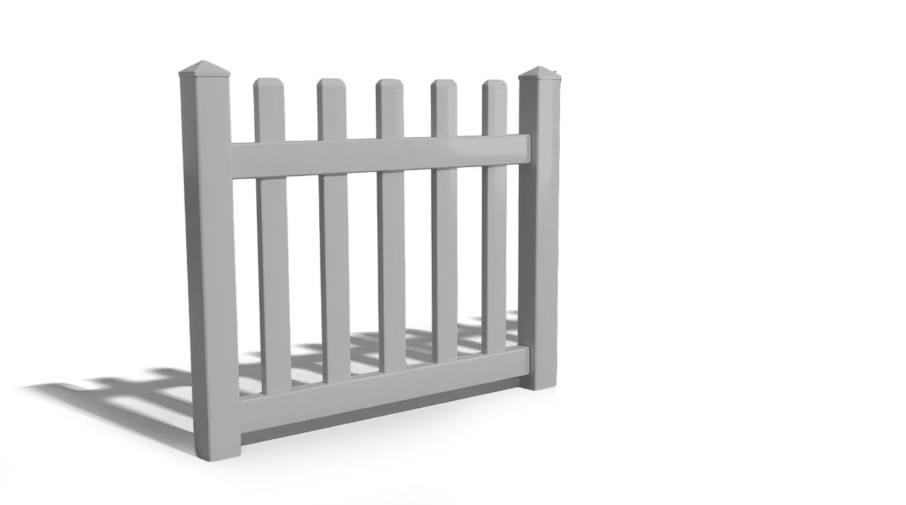 3' Tall x 4' Wide Single Swing Vinyl Gate For Vinyl Fences (AFC-11)