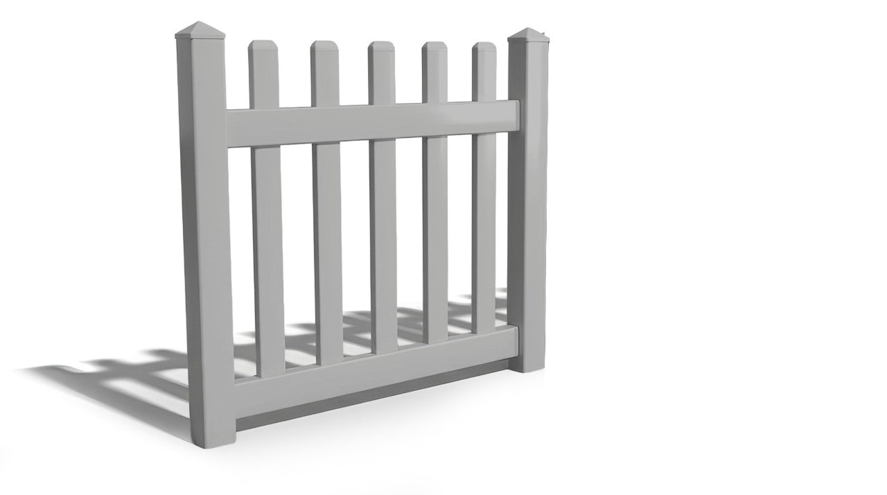 4' Tall x 4' Wide Single Swing Vinyl Gate For Vinyl Fences (AFC-15)